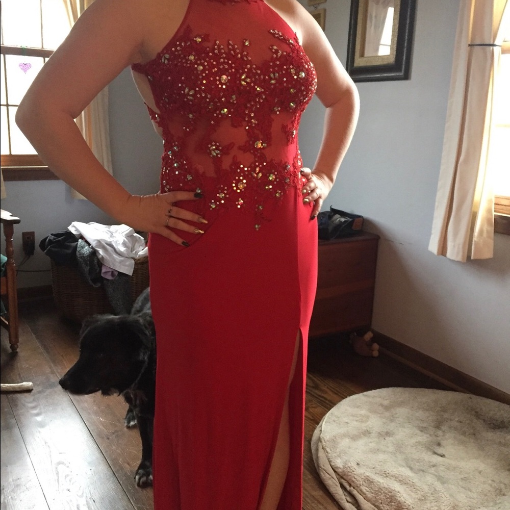 Red prom dress